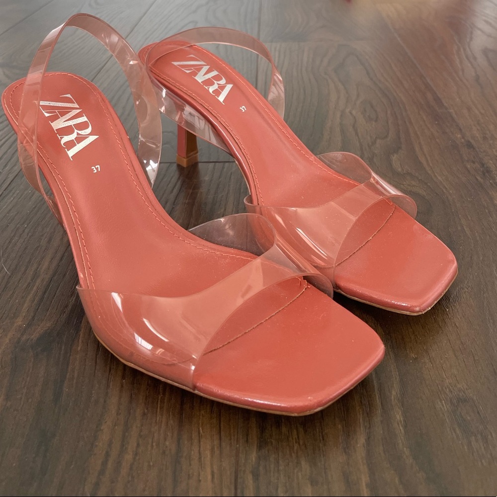 ZARA terracotta heels